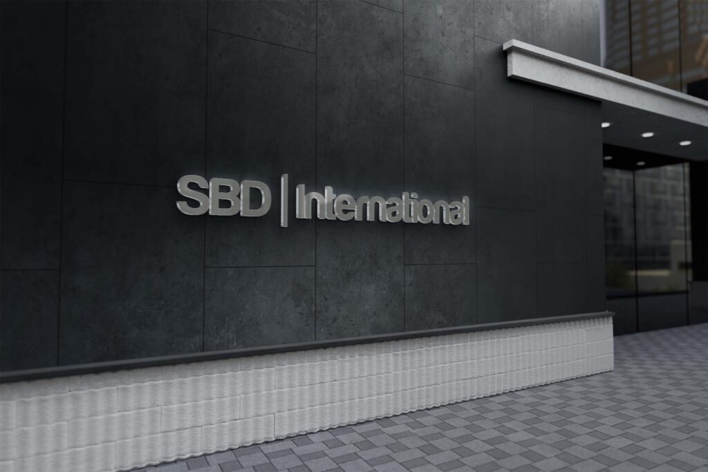 sbd international exterior wall signage